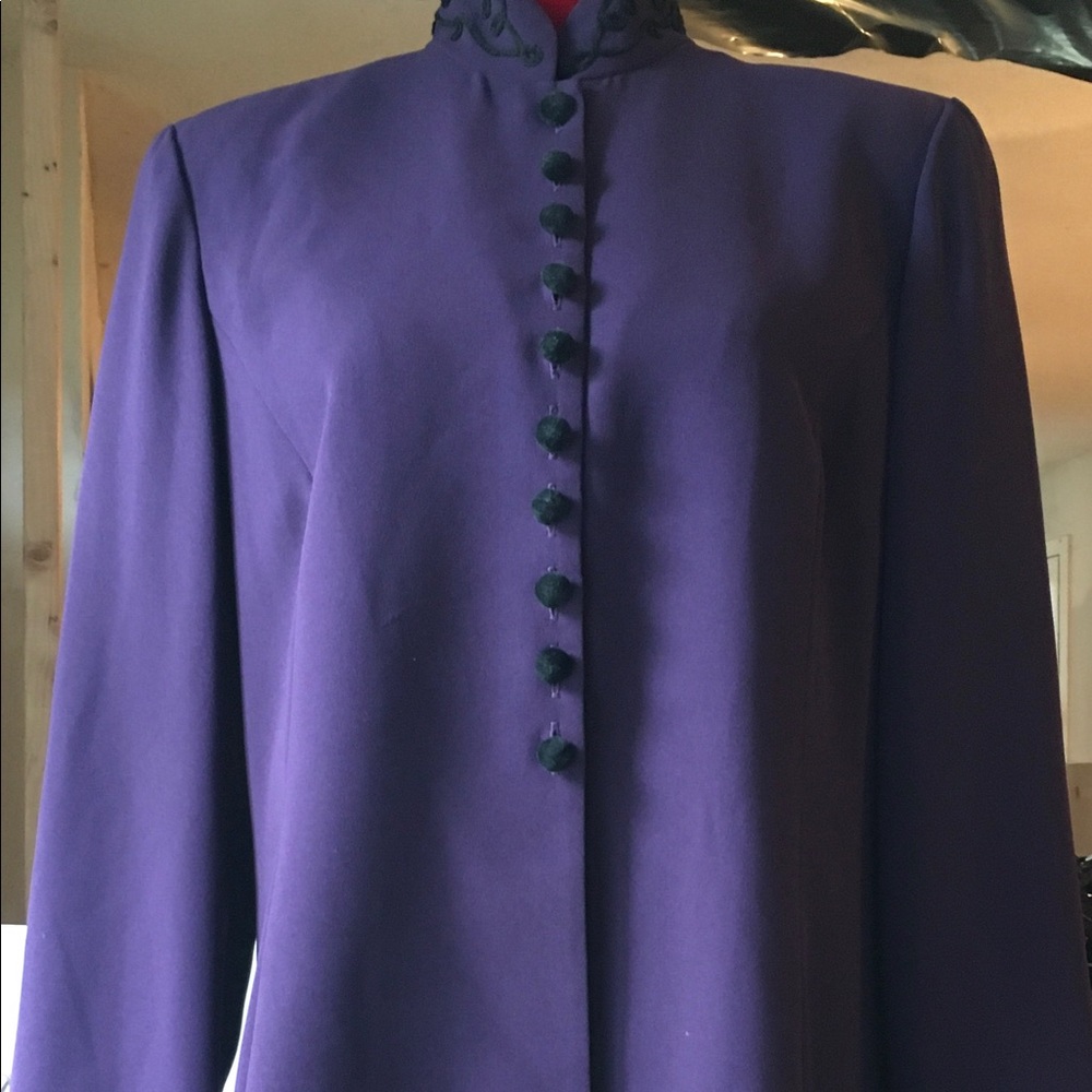 Liz Claiborne Dresses purple shirt dress jacket blouse size 10